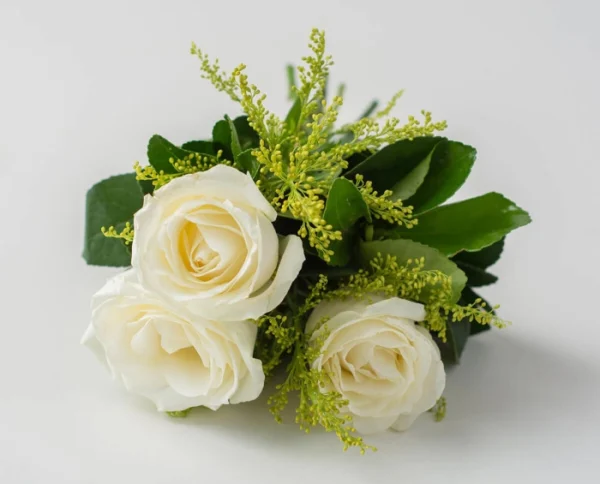 Buquê de 3 Rosas Brancas - Imagem 2